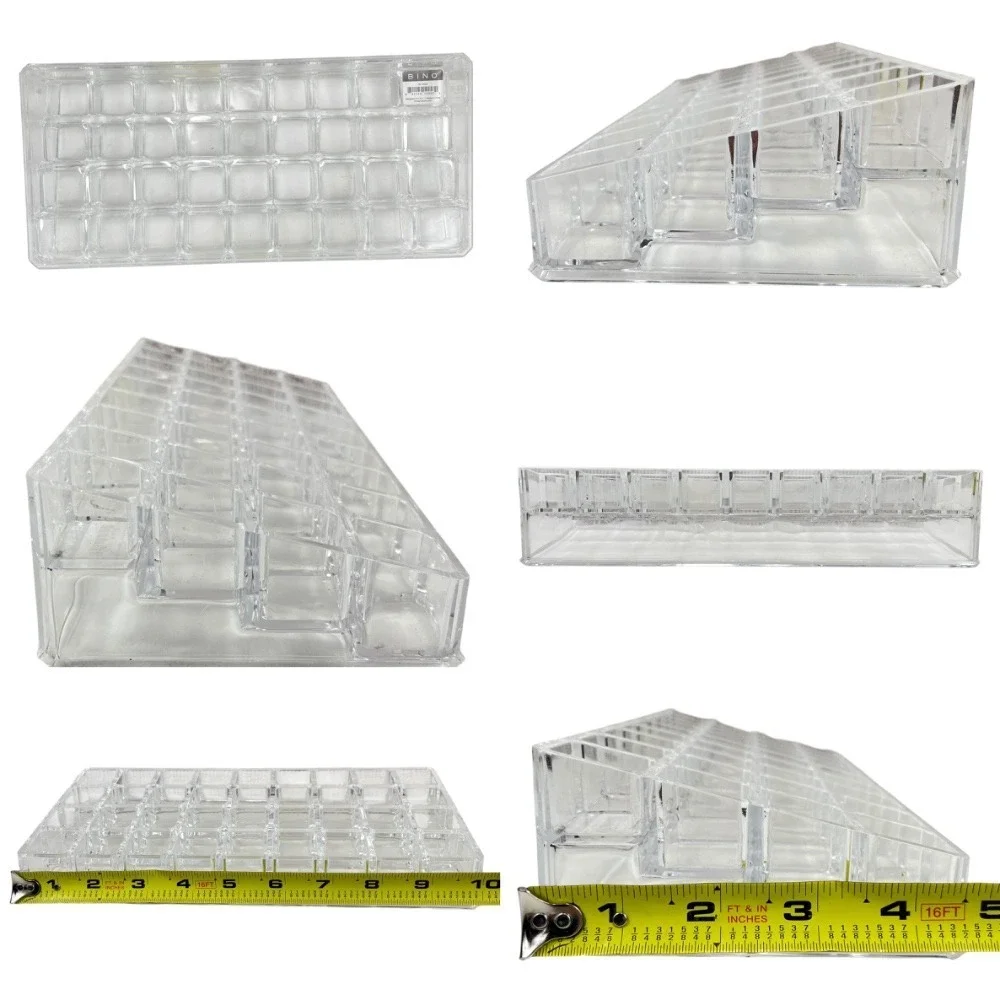 (2) Bino Clear Acrylic Lipstick Compartment Makeup‎ Organizer 16 & 36